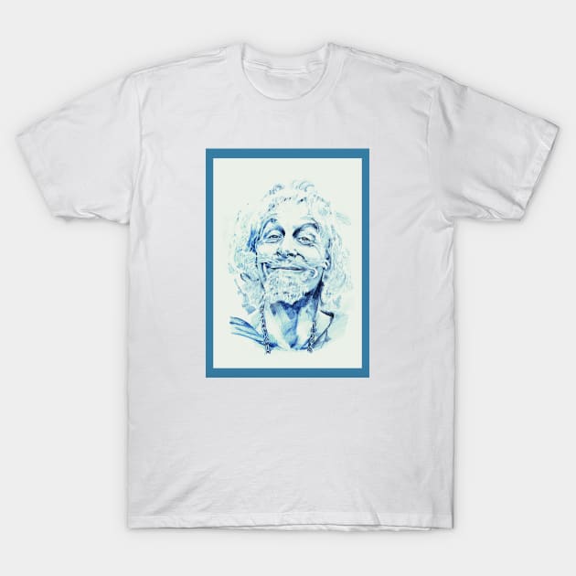 Catweazle (blue) T-Shirt by Grant Hudson